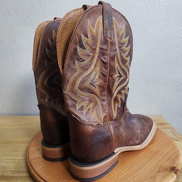 Tony Lama Americana 7956 Boots Mens Size 8.5 Brown Leather Western Cowboy